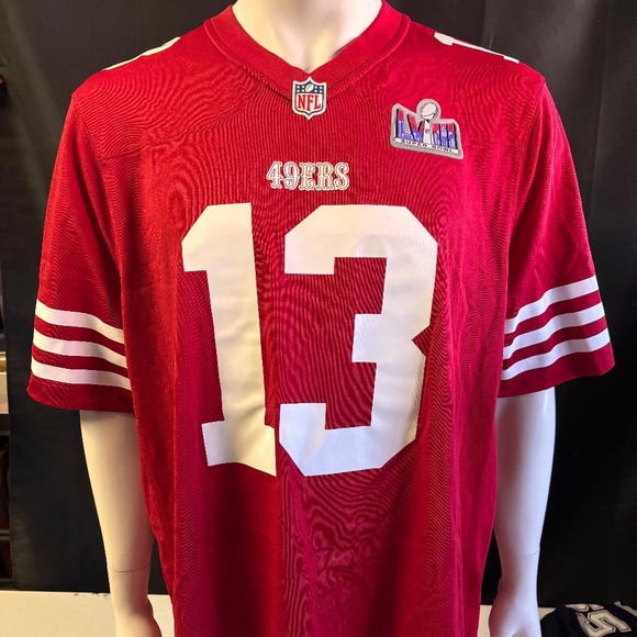 New mens XL authentic Nike San Francisco 49ers Brock Purdy SB58 football jersey - Picture 1 of 9